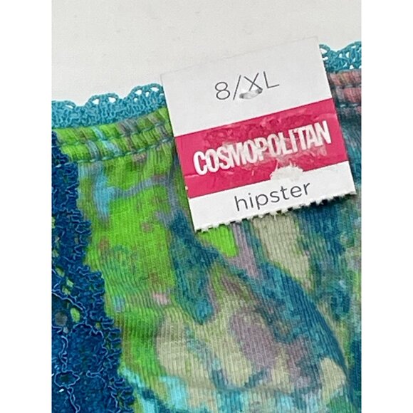 Cosmopolitan Women's Hipster Panties 8/XL - Psychedelic Camo & Lace Trim NWT! - Picture 4 of 9